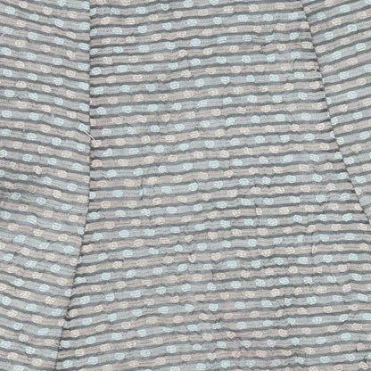 Minuet Womens Grey Geometric Polyester Swing Skirt Size 8 Zip