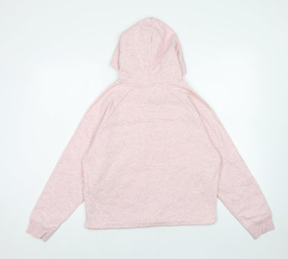 Stanley Womens Pink Cotton Pullover Hoodie Size S Pullover - French Slogan, Cropped