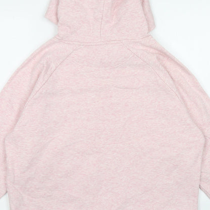 Stanley Womens Pink Cotton Pullover Hoodie Size S Pullover - French Slogan, Cropped