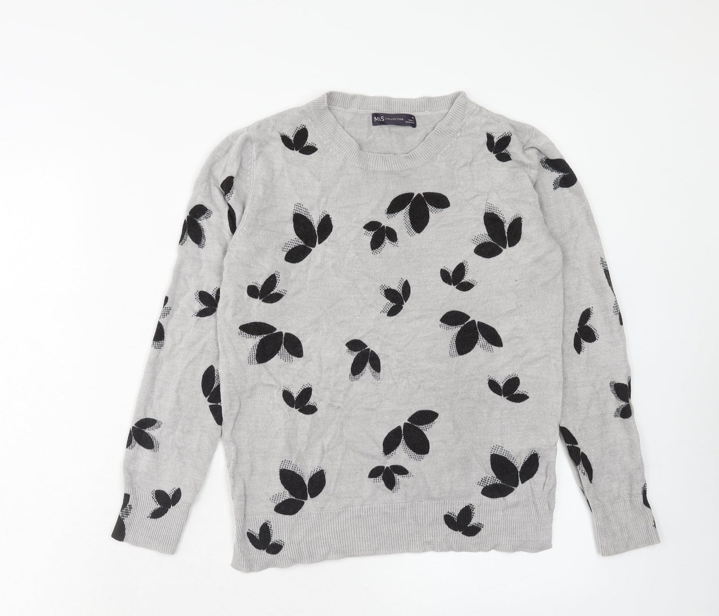 Womens UK Size 10 Marks and Spencer Grey Pullover Jumper