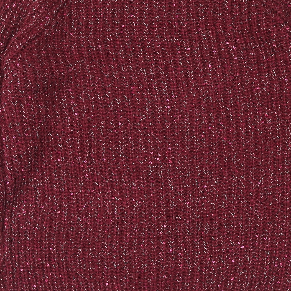 Atmosphere Womens Purple Round Neck Acrylic Pullover Jumper Size 10