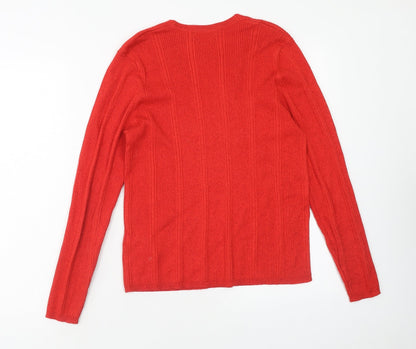 Womens UK Size 14 Marks and Spencer Red Pullover Jumper
