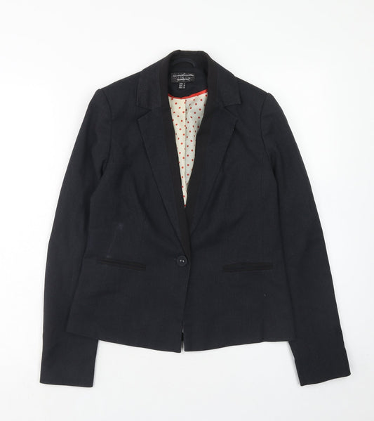 Atmosphere Womens Blue Polyacrylate Fibre Jacket Blazer Size 8