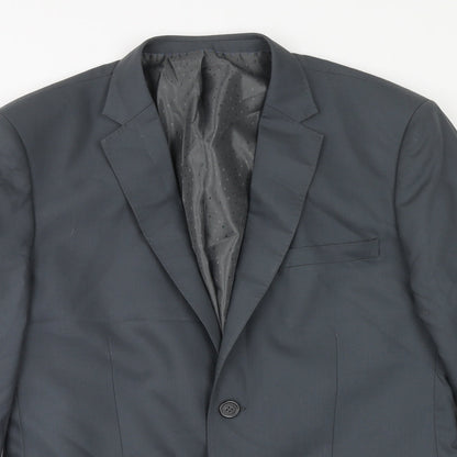 Mens UK Size 36 Preworn Regular Grey Suit Jacket