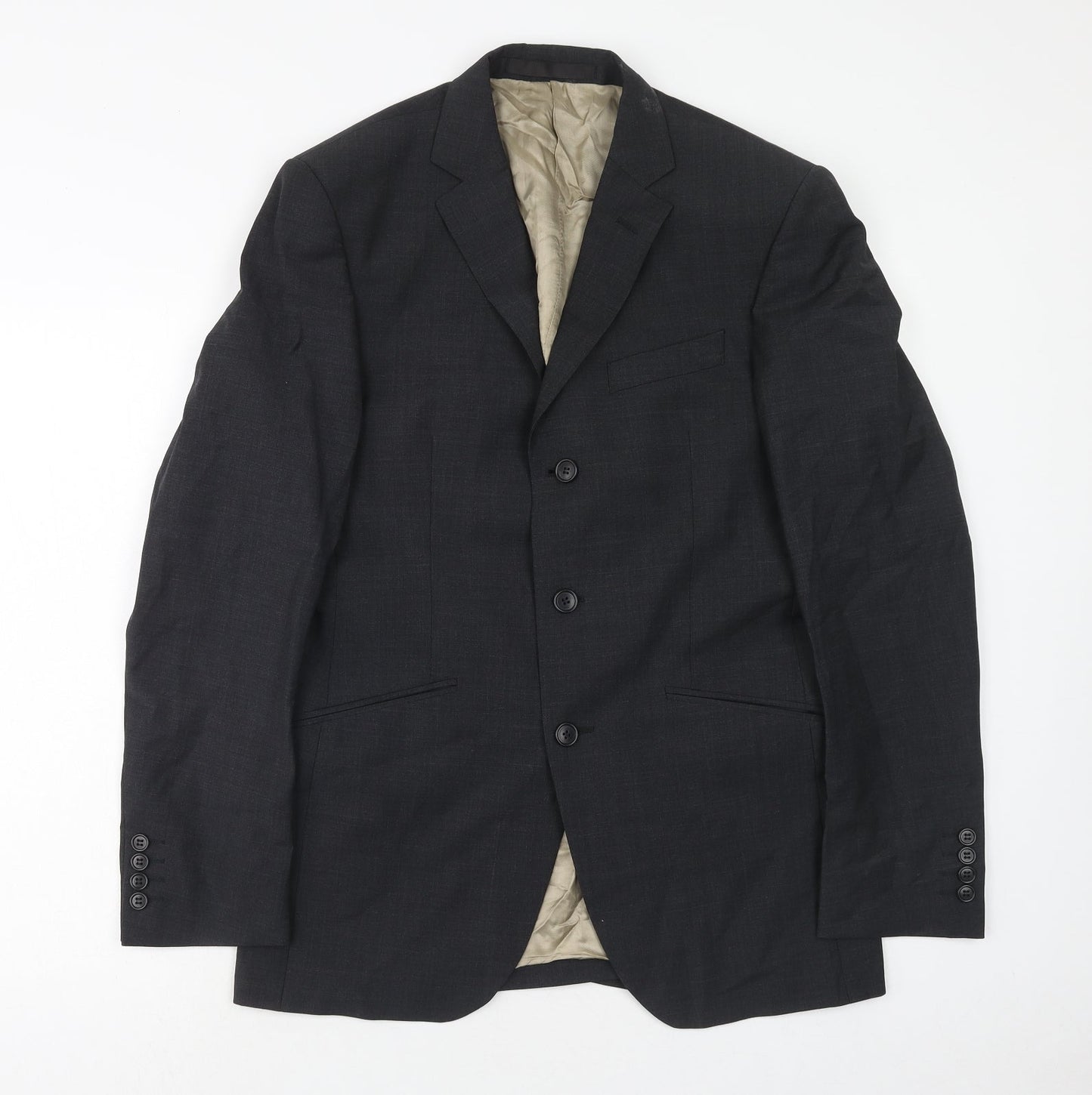 Autograph Mens Grey Wool Jacket Suit Jacket Size 38 Regular