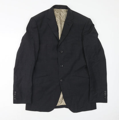 Autograph Mens Grey Wool Jacket Suit Jacket Size 38 Regular