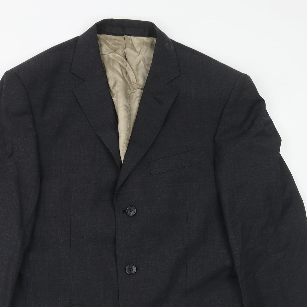 Autograph Mens Grey Wool Jacket Suit Jacket Size 38 Regular