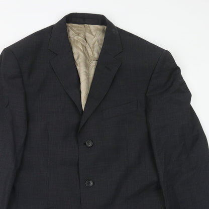 Autograph Mens Grey Wool Jacket Suit Jacket Size 38 Regular