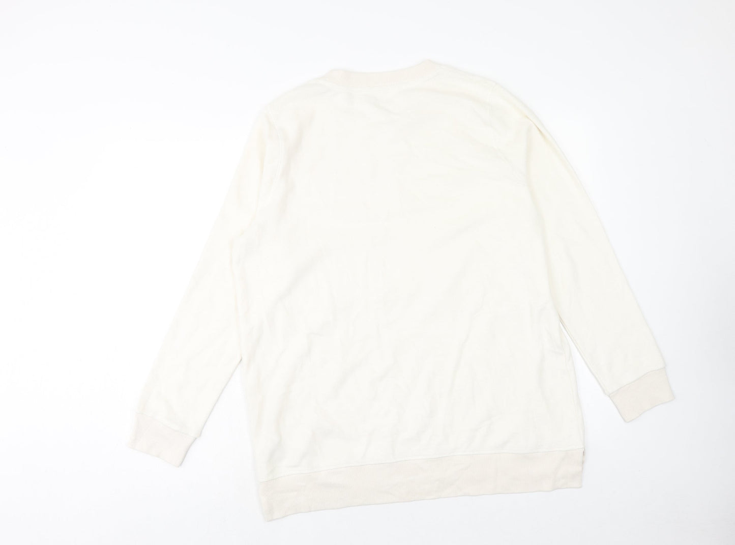 Womens UK Size M Marks and Spencer Ivory Pullover Sweatshirt