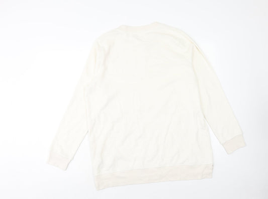 Womens UK Size M Marks and Spencer Ivory Pullover Sweatshirt
