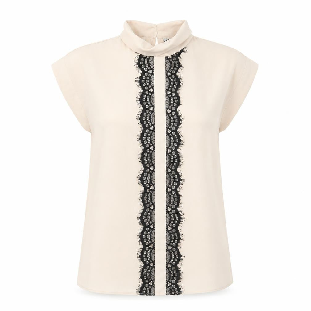 Womens UK Size 8 New Look Beige Basic Blouse