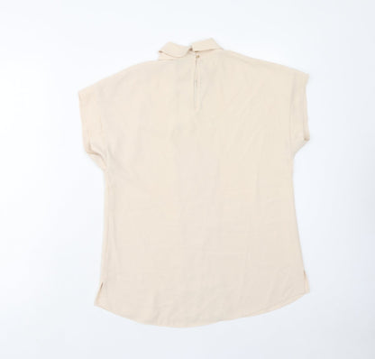 Womens UK Size 8 New Look Beige Basic Blouse