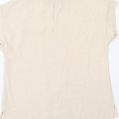 Womens UK Size 8 New Look Beige Basic Blouse
