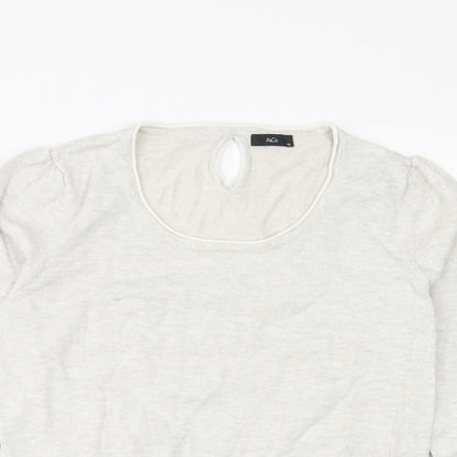 Womens UK Size 12 M&Co Beige Pullover Jumper