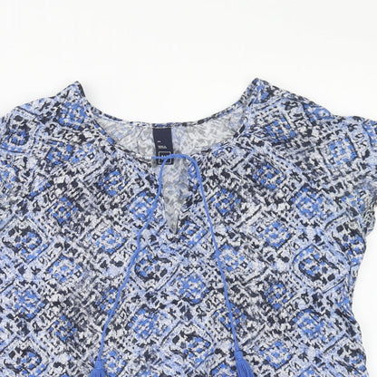Womens UK Size XS Gap Blue Basic T-Shirt