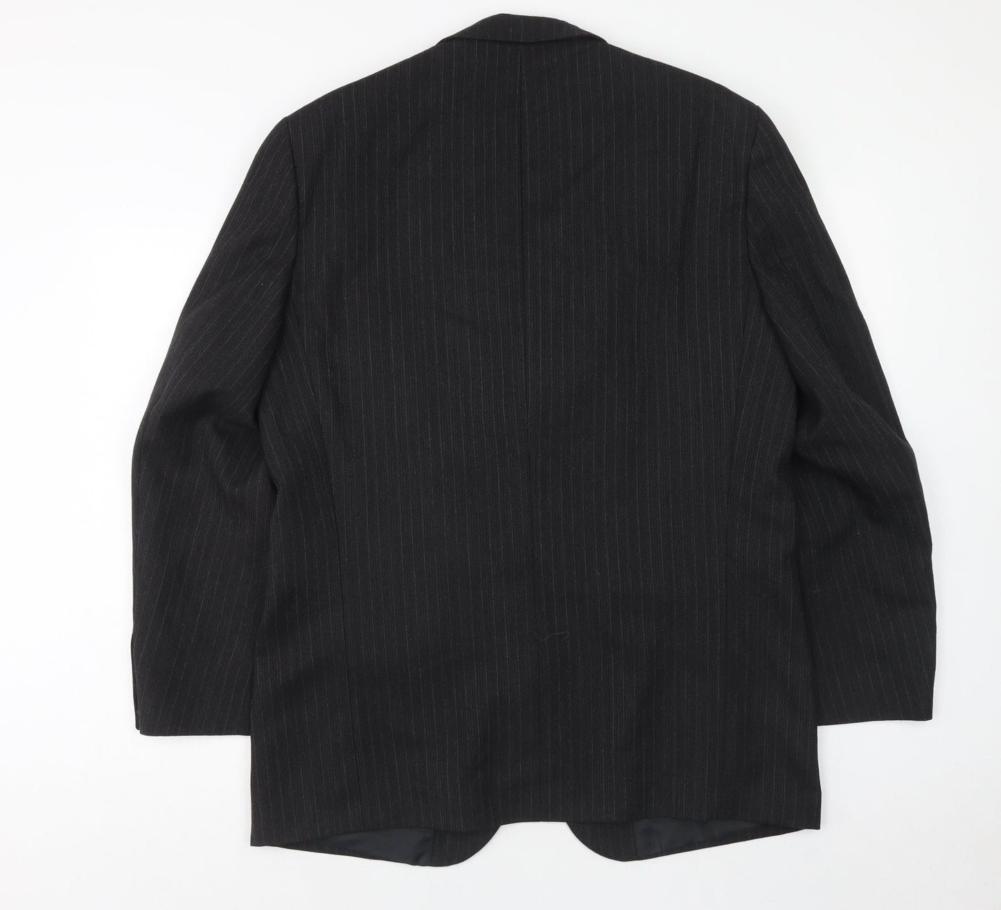 Carlo Colucci Mens Black Striped Wool Jacket Suit Jacket Size 42 Regular