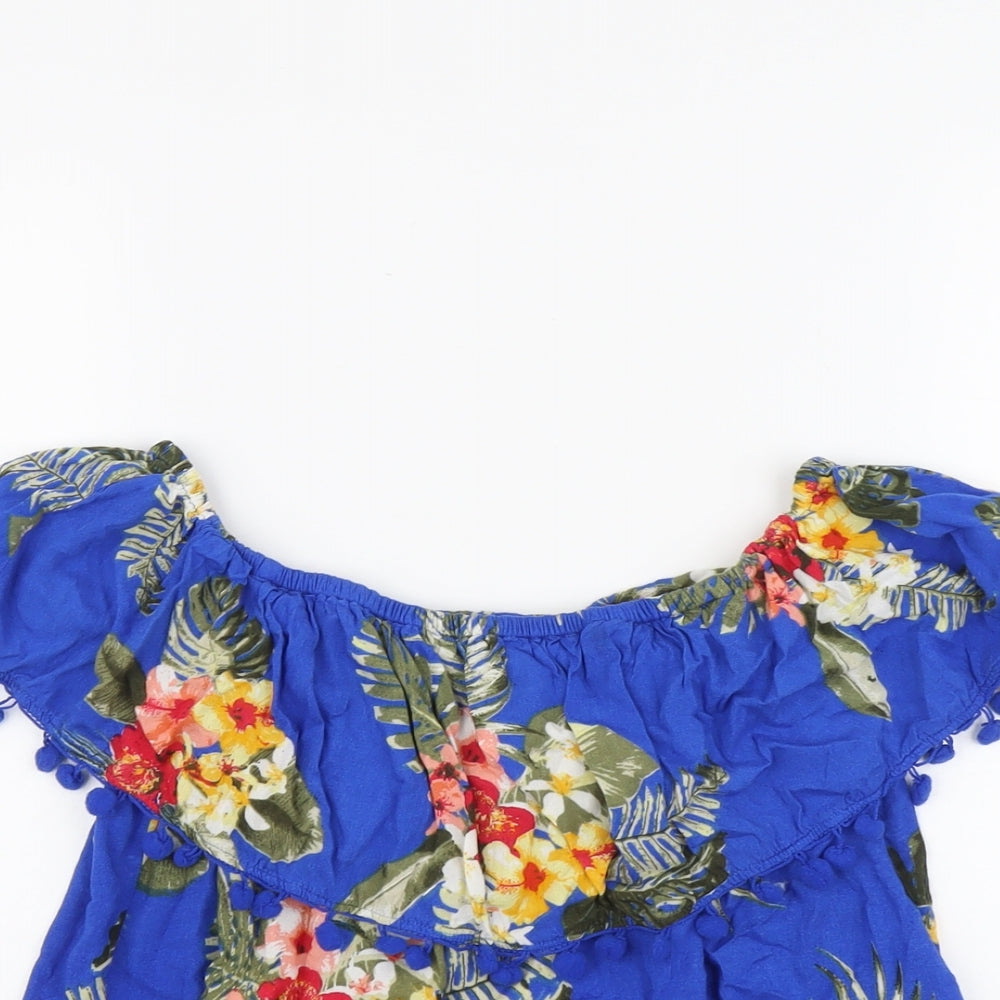 Womens UK Size 12 Select Blue Basic Blouse