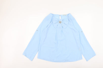 Womens UK Size M Millenium Blue Basic Blouse