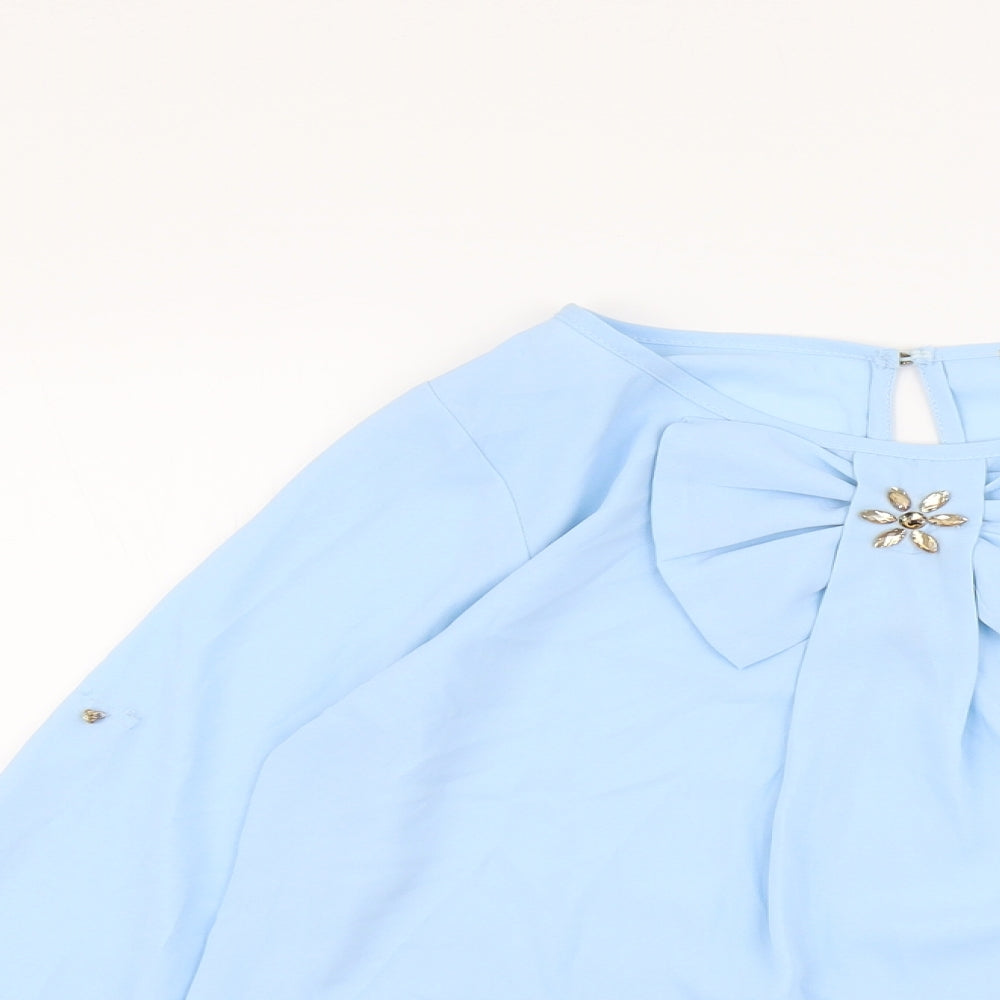 Womens UK Size M Millenium Blue Basic Blouse