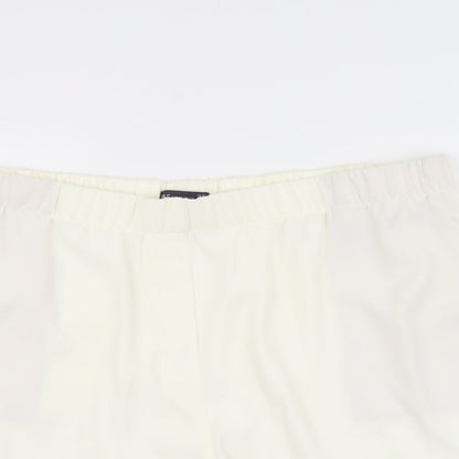 Marks and Spencer Womens Ivory Polyester Bermuda Shorts Size 24 L6 in Regular Pull On