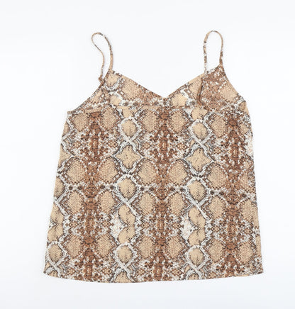 Womens UK Size 12 Marks and Spencer Beige Camisole Tank