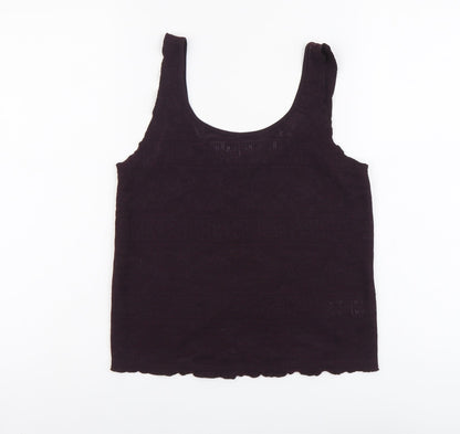 Womens UK Size 8 Topshop Purple Basic Tank