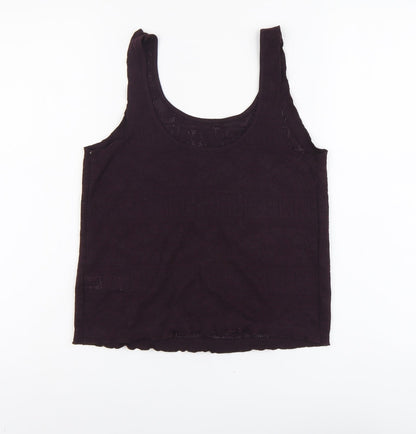 Womens UK Size 8 Topshop Purple Basic Tank