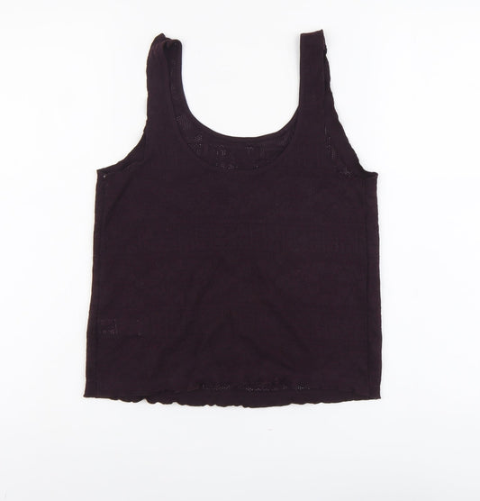 Womens UK Size 8 Topshop Purple Basic Tank