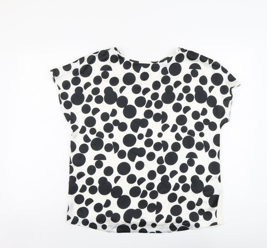 Womens UK Size 12 Marks and Spencer Ivory Basic T-Shirt