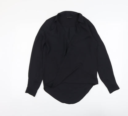 Womens UK Size 6 River Island Black Basic Blouse