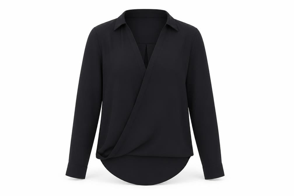 Womens UK Size 6 River Island Black Basic Blouse