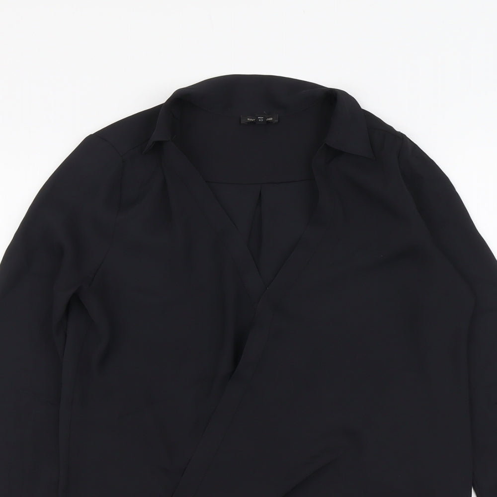 Womens UK Size 6 River Island Black Basic Blouse