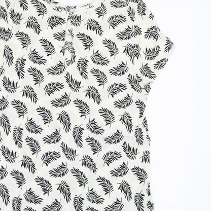 Womens UK Size 8 H&M Ivory Basic T-Shirt