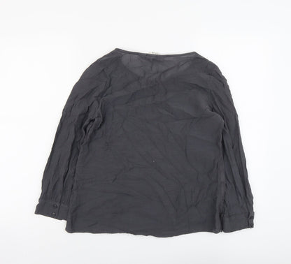 Womens UK Size 8 H&M Grey Basic Blouse