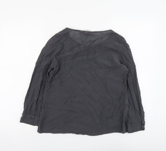 Womens UK Size 8 H&M Grey Basic Blouse