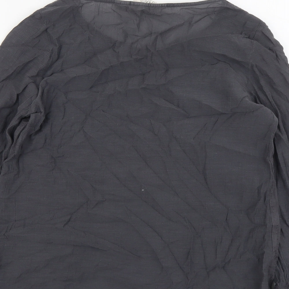 Womens UK Size 8 H&M Grey Basic Blouse