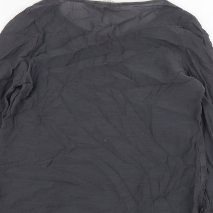 Womens UK Size 8 H&M Grey Basic Blouse