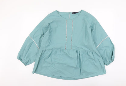 Womens UK Size 12 Marks and Spencer Green Basic Blouse