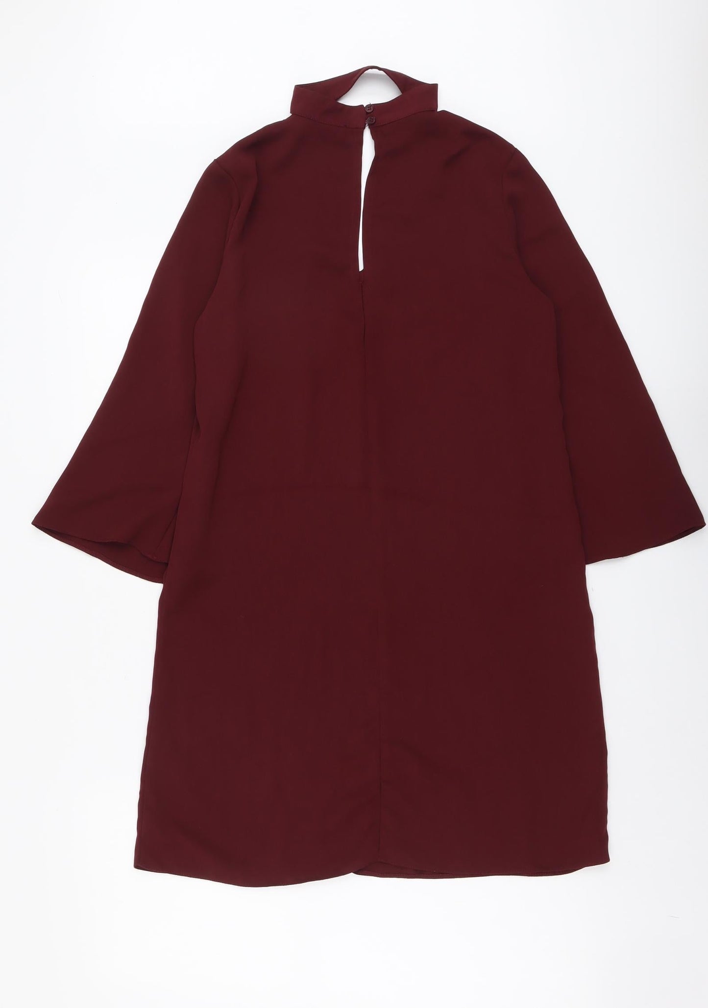 Papaya Womens Red Polyester Trapeze & Swing Size 10 V-Neck Button