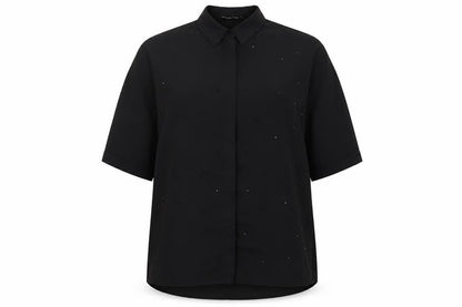 Womens UK Size 12 Select Black Basic Button-Up