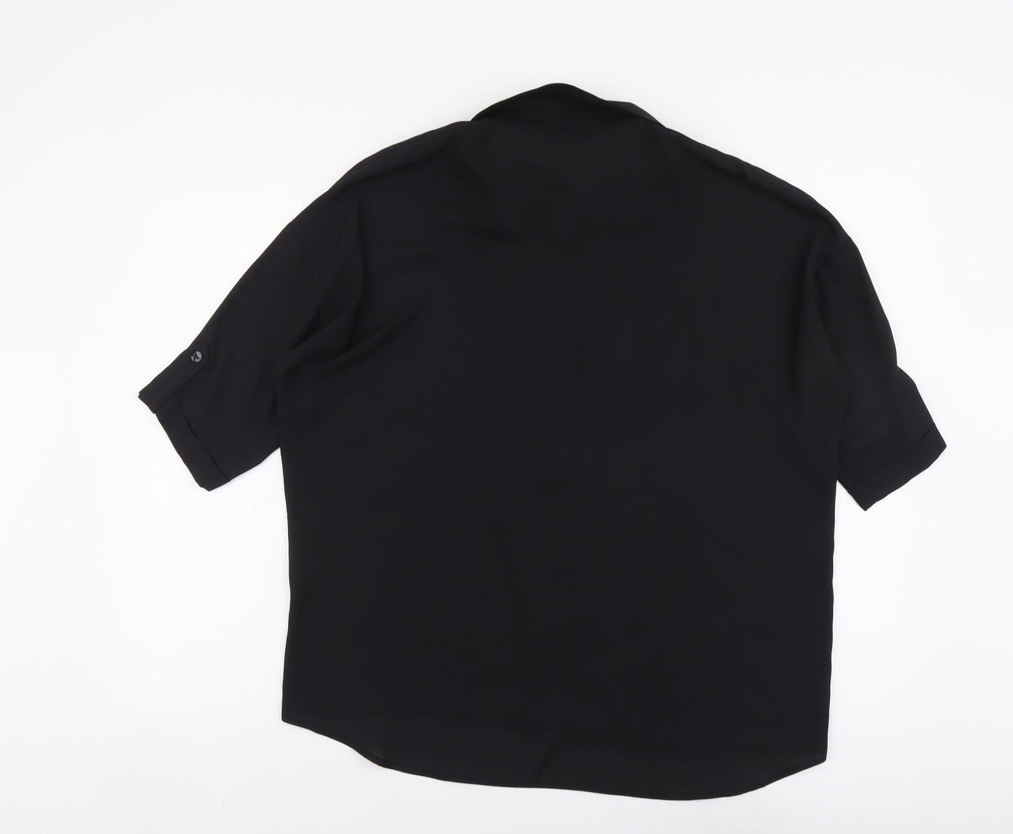 Womens UK Size 12 Select Black Basic Button-Up