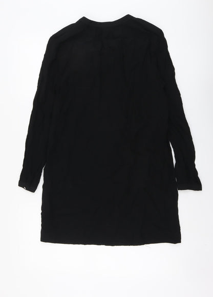 Warehouse Womens Black Polyester A-Line Size 10 Round Neck Tie