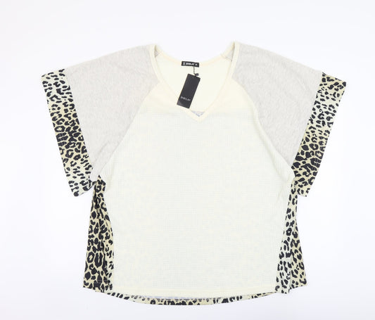 Womens UK Size L SHEILAY Multicoloured Basic Blouse