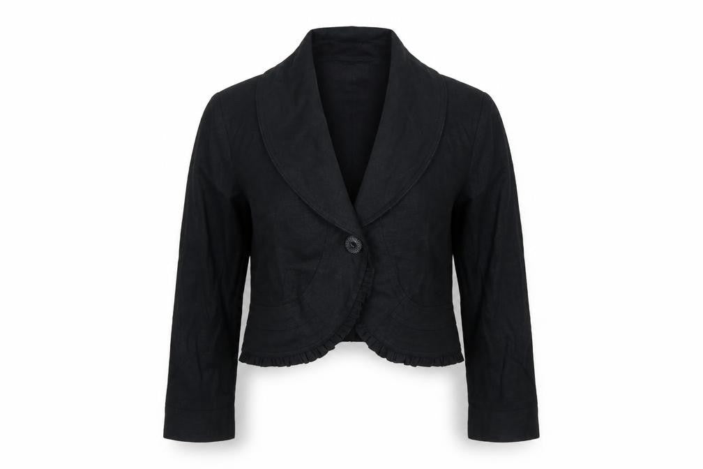 Phase Eight Womens Black Jacket Blazer Size 14 Button