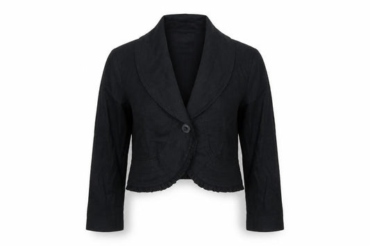 Phase Eight Womens Black Jacket Blazer Size 14 Button