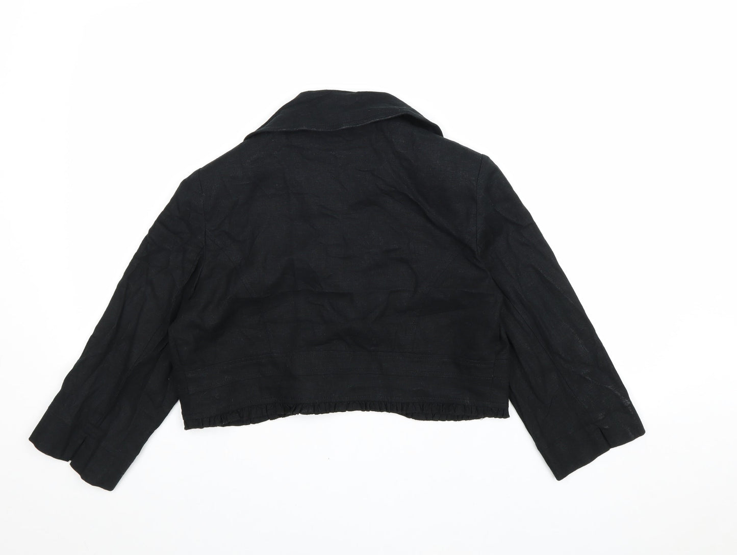 Phase Eight Womens Black Jacket Blazer Size 14 Button