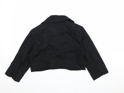 Phase Eight Womens Black Jacket Blazer Size 14 Button