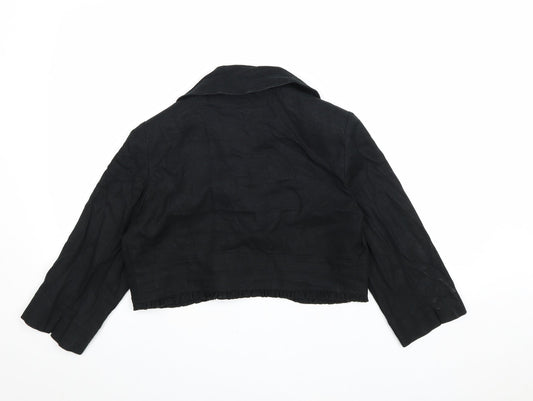 Phase Eight Womens Black Jacket Blazer Size 14 Button