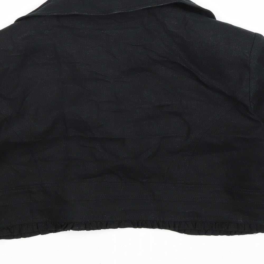 Phase Eight Womens Black Jacket Blazer Size 14 Button