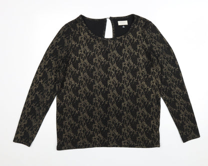 Womens UK Size L Numph Black Basic Blouse